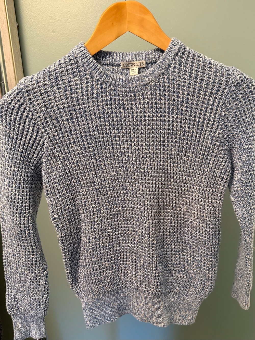 Crewcuts Heathered Light Blue Crewneck Sweater